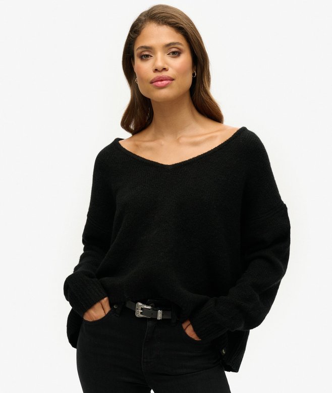 Oversized V Neck Jumper