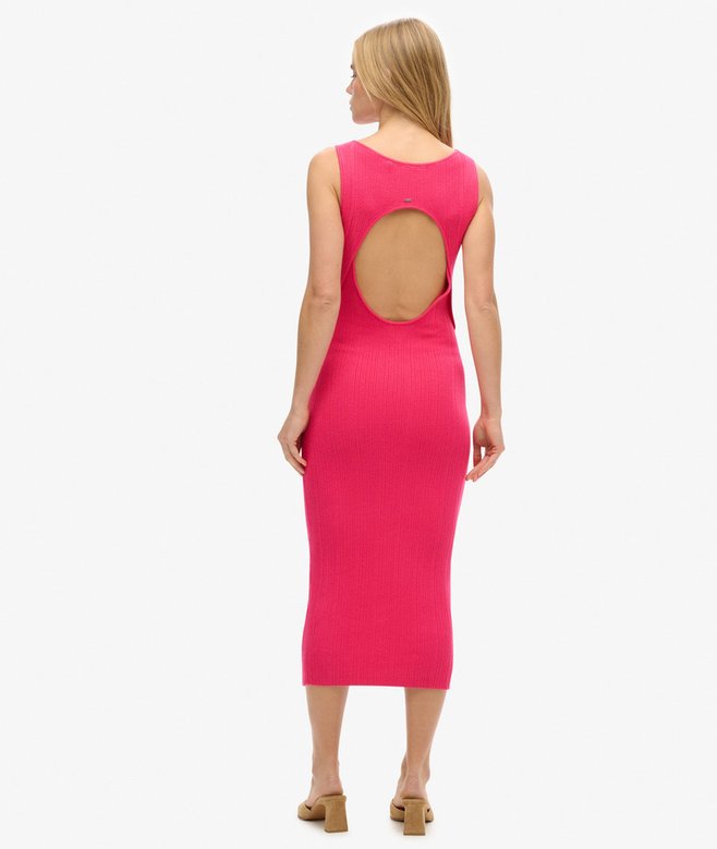 Backless Knitted Midi Dress