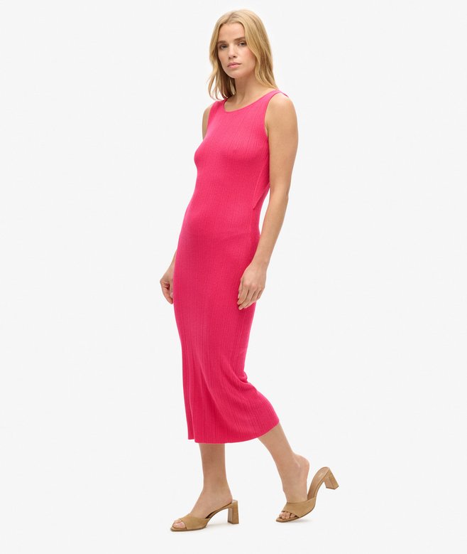 Backless Knitted Midi Dress