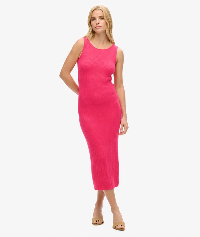 Backless Knitted Midi Dress