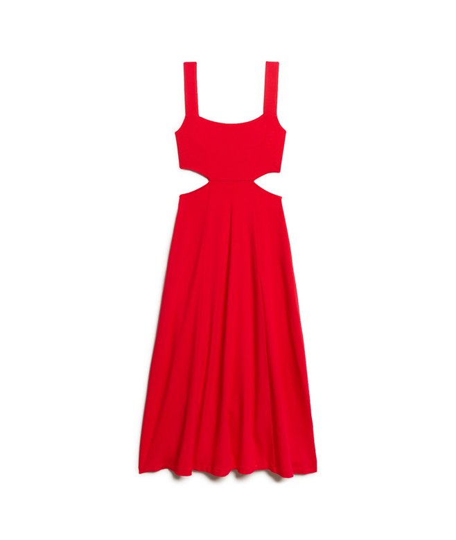 Jersey Cutout Midi Dress