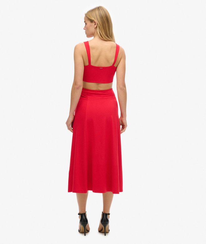 Jersey Cutout Midi Dress