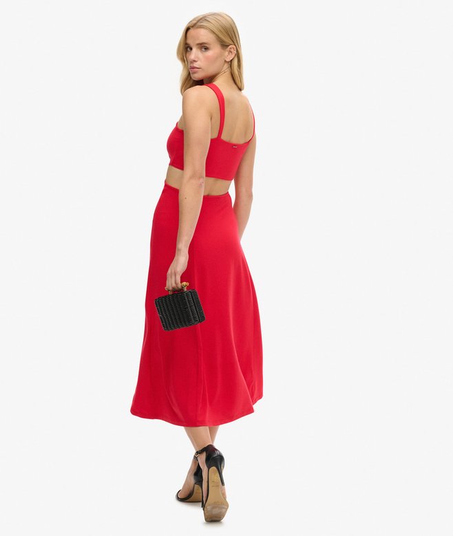 Jersey Cutout Midi Dress