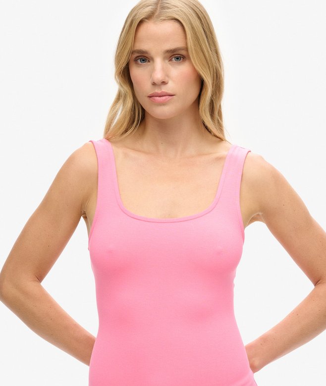 Square Neck Jersey Mini Dress