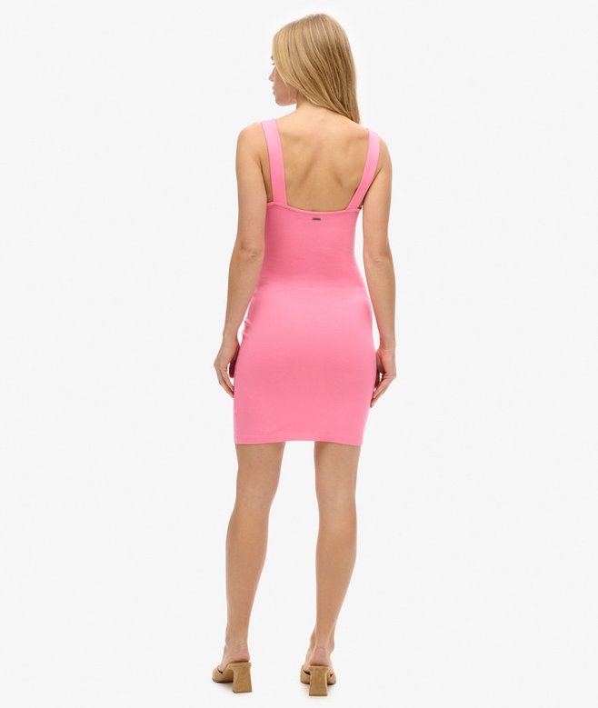 Square Neck Jersey Mini Dress