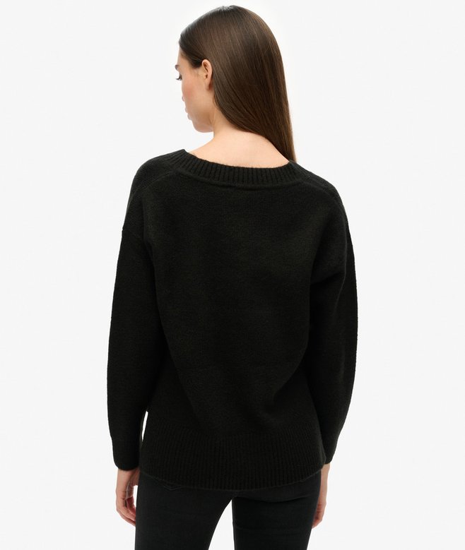 Oversized V Neck Jumper