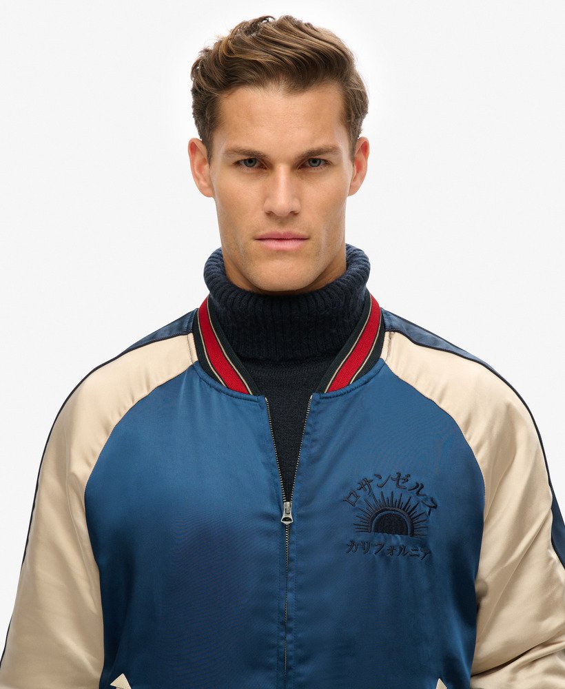 mens Sukajan Jacket in Zinc Blue | Superdry US