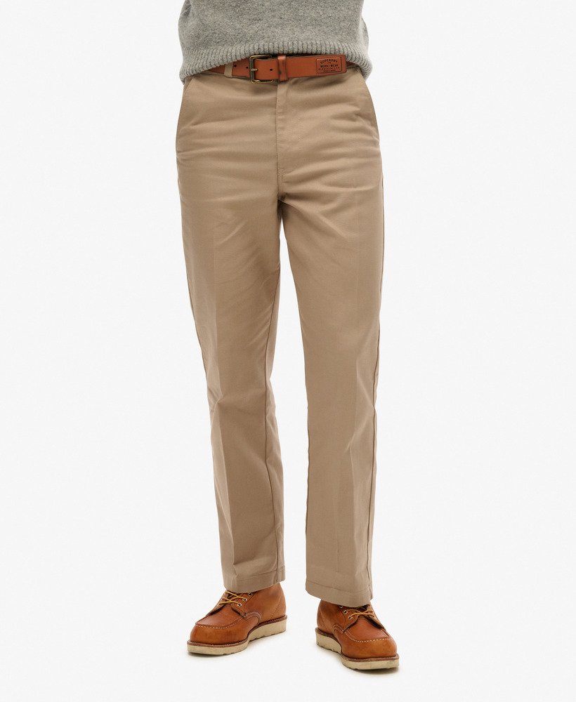 パンツ WASHEDFINX POLYESTER CHINO TAPERED PANTS Auralee Washed Finx Chino Tapered Pants - Mix Black | Garmentory