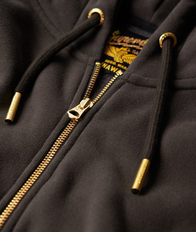 Tattoo Rhinestone Zip Hoodie