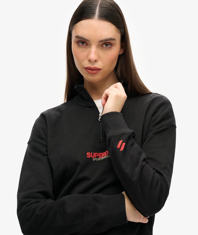 Sportswear Logo Boxy Half Zip Sweatshirt