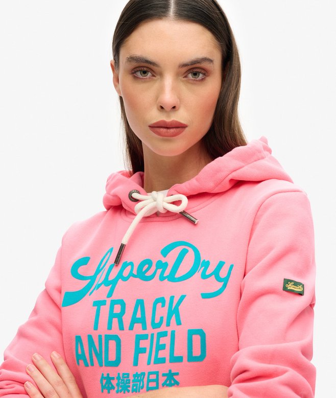 Varsity Flocked Graphic Hoodie