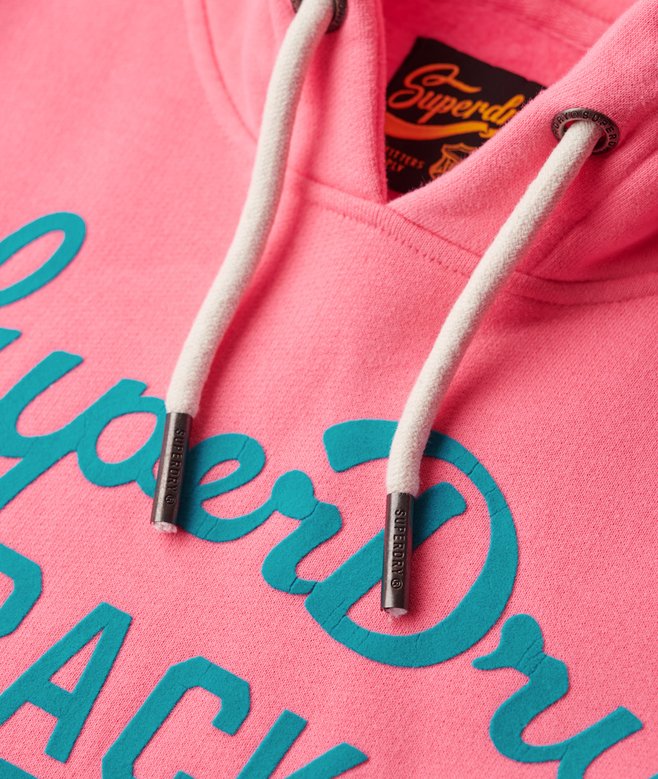 Varsity Flocked Graphic Hoodie