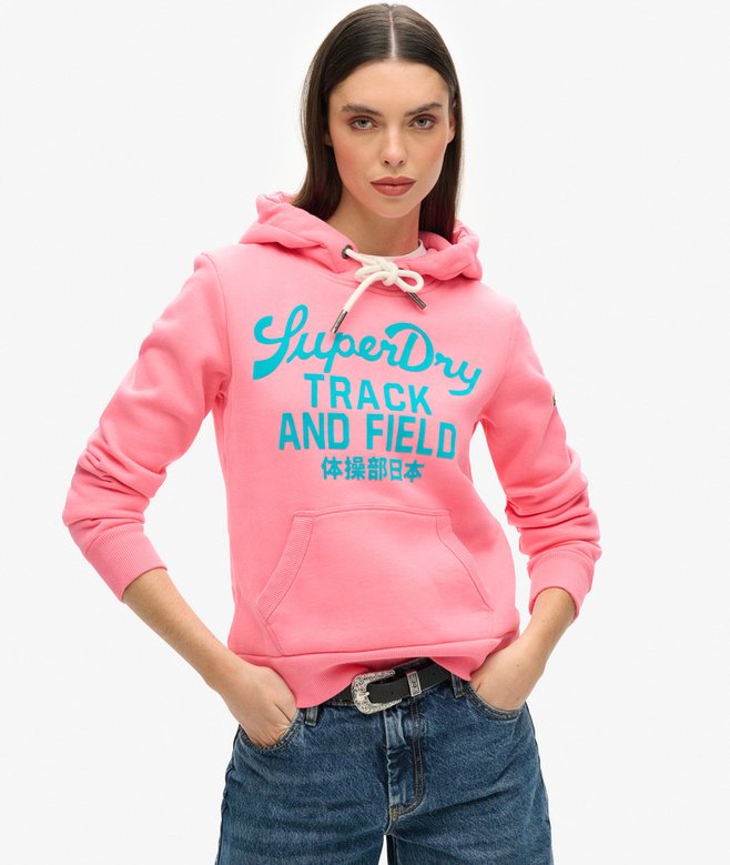 Varsity Flocked Graphic Hoodie