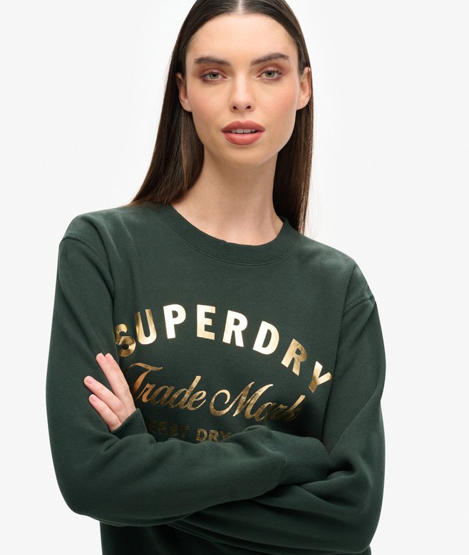 Luxe Metallic Logo Jersey Dress
