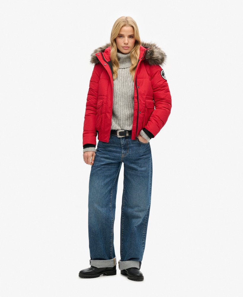 womens Everest Ella Bomber Jacket in CHILLI PEPPER | Superdry US