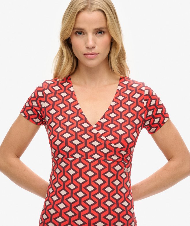 Printed Mini Day Dress