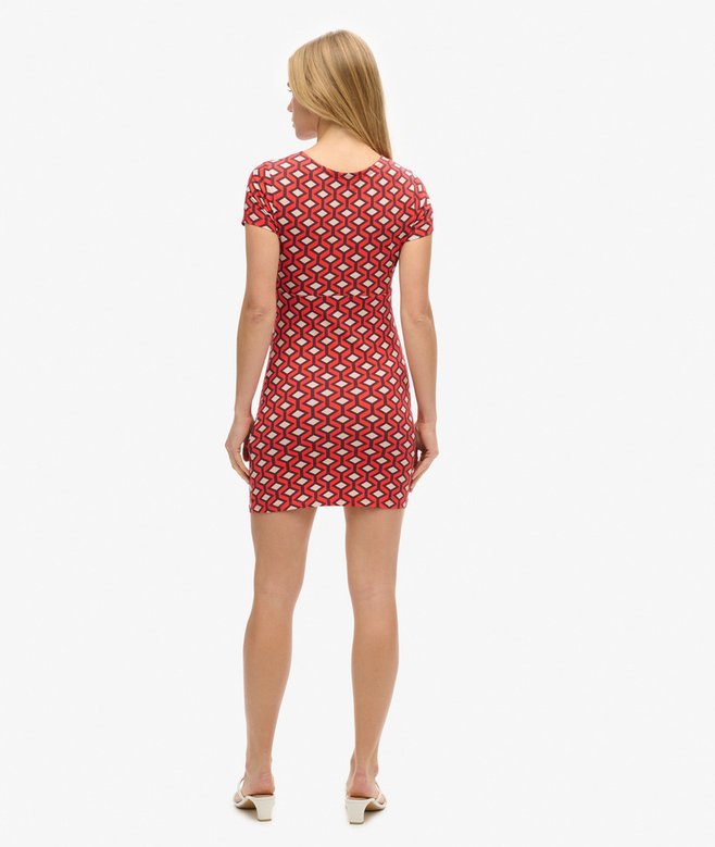 Printed Mini Day Dress