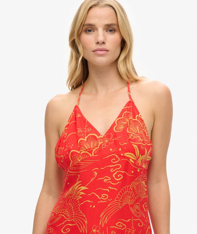 Printed Mini Slip Dress