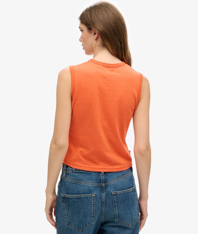 LA Vintage Logo Graphic Slim Vest Top