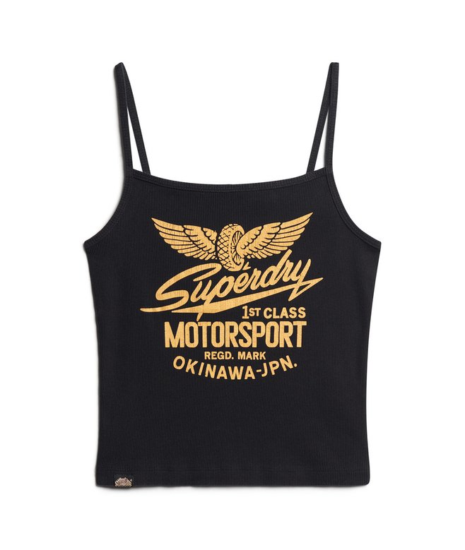 Retro Rocker Graphic Rib Cami Top