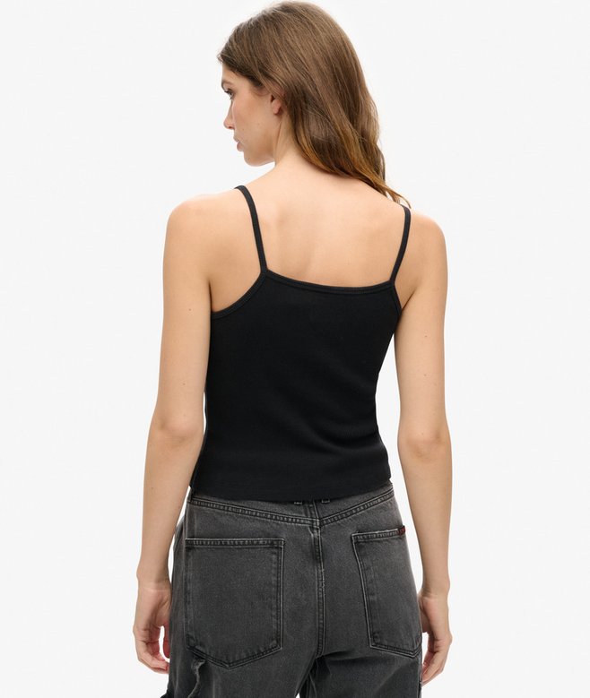 Retro Rocker Graphic Rib Cami Top