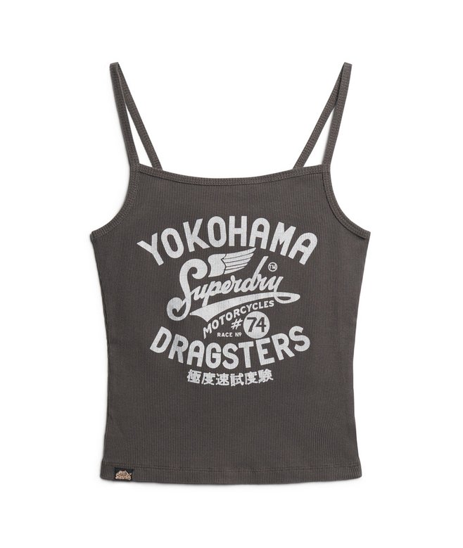 Retro Rocker Graphic Rib Cami Top