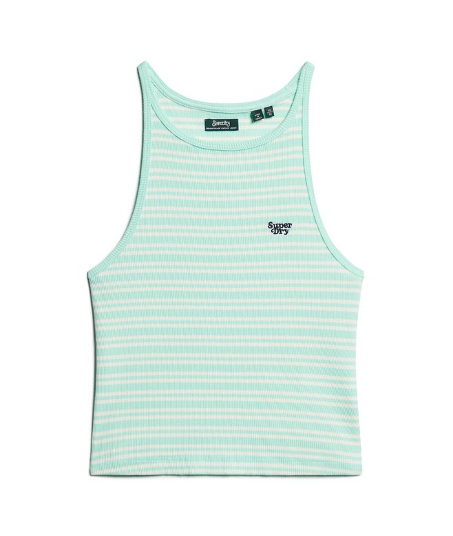 Essential Logo Striped Racer Vest Top