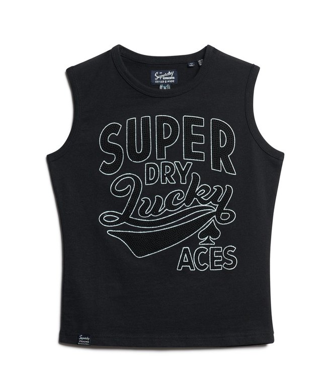 Retro Embellished Slim Vest Top