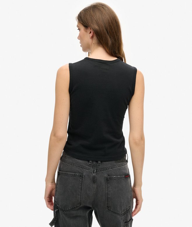 Retro Embellished Slim Vest Top