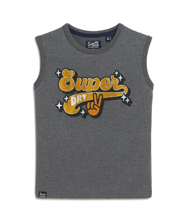Retro Embellished Slim Vest Top