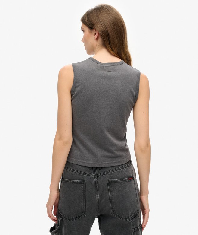 Retro Embellished Slim Vest Top
