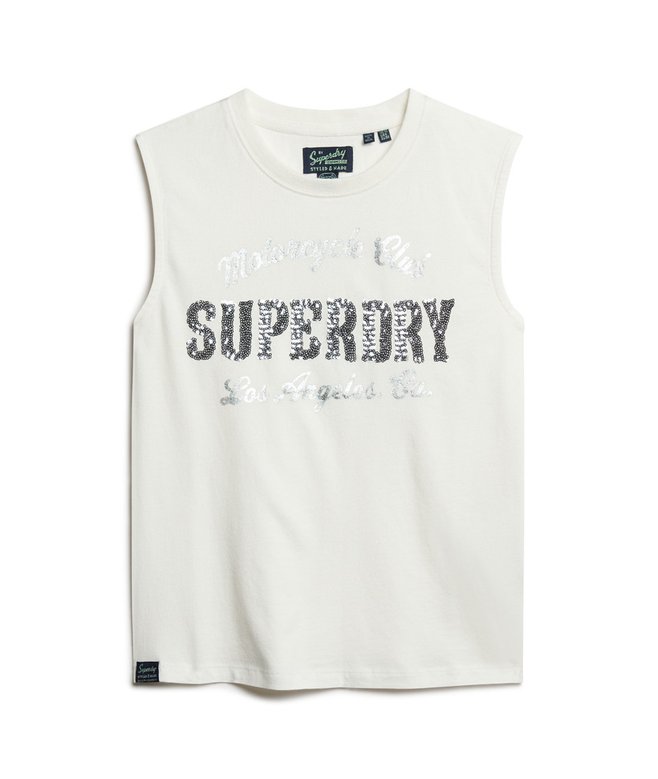 Embellished Archive Fitted Tank Top