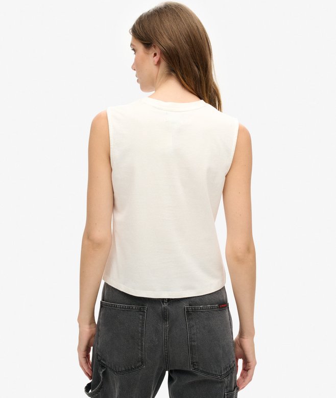 Embellished Archive Fitted Tank Top