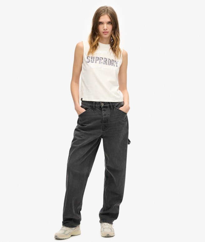 Embellished Archive Fitted Tank Top