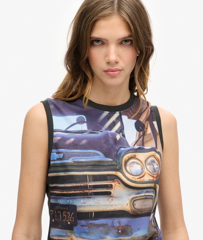 Sub Print Vest Top