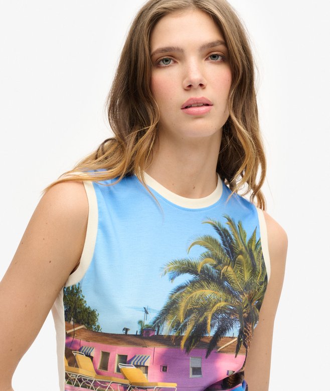 Sub Print Vest Top