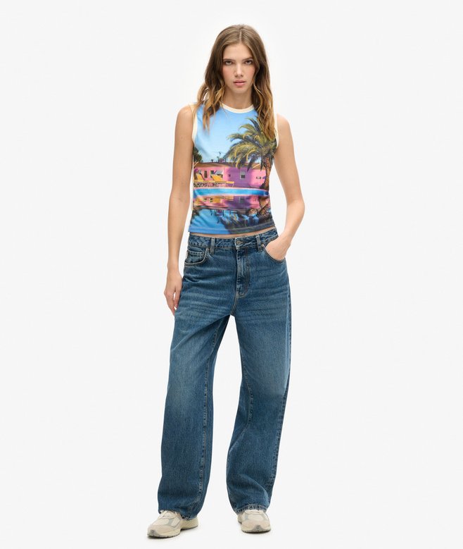 Sub Print Vest Top