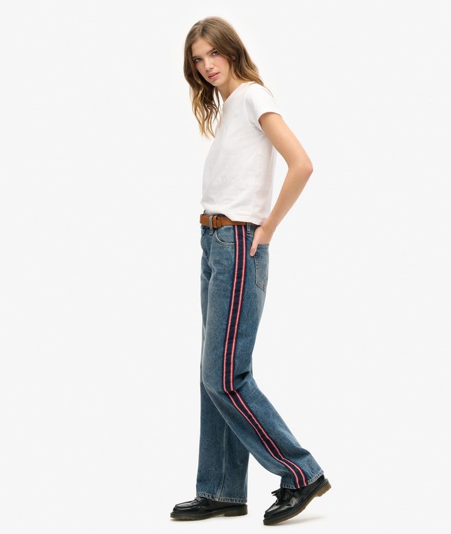 Mid Rise Wide Leg Jeans
