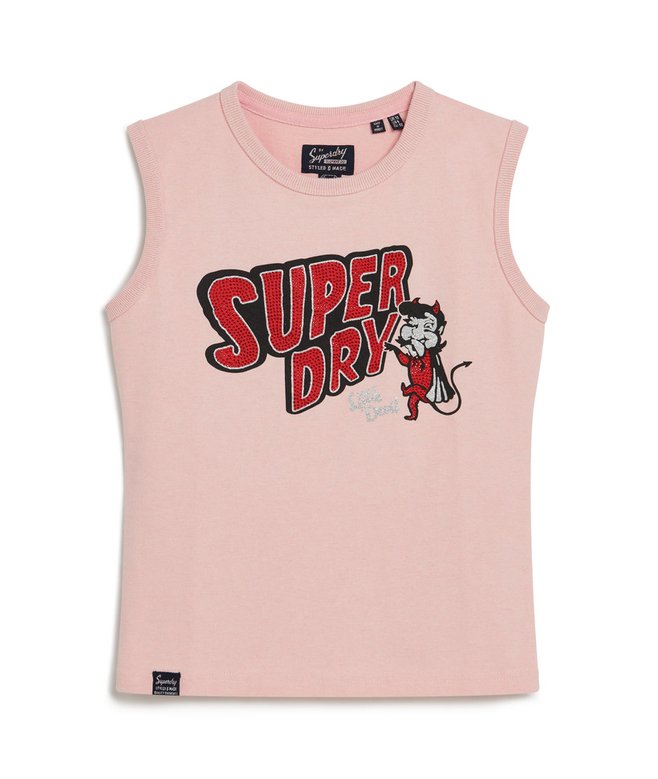 Retro Embellished Slim Vest Top