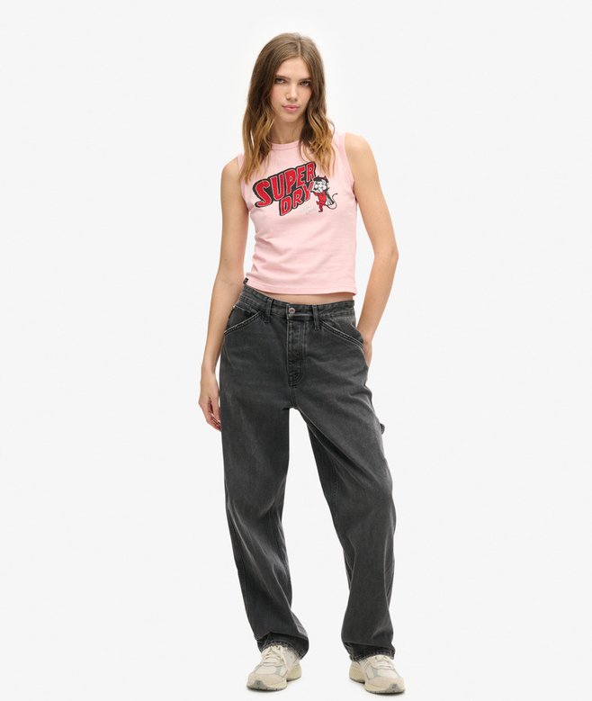 Retro Embellished Slim Vest Top
