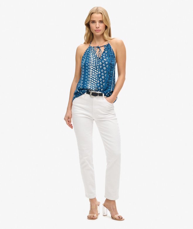 Printed Beach Halter Top