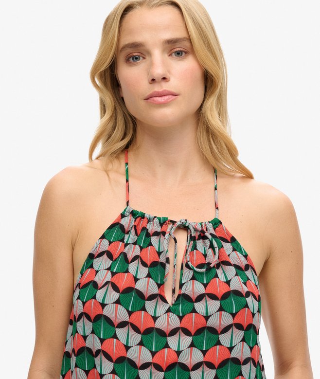 Printed Beach Halter Top