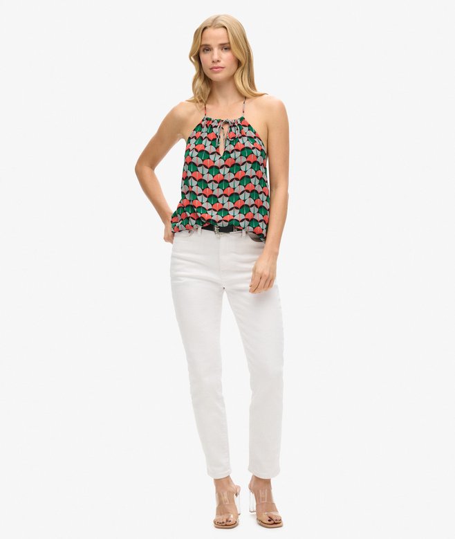 Printed Beach Halter Top