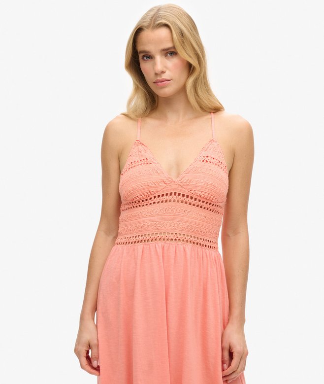 Jersey Lace Maxi Dress