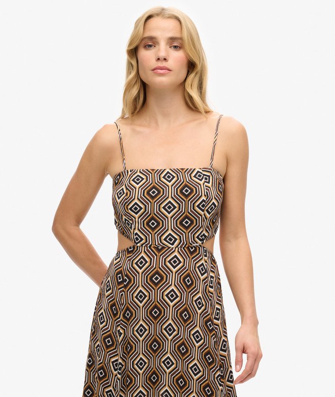 Sheered Back Maxi Dress