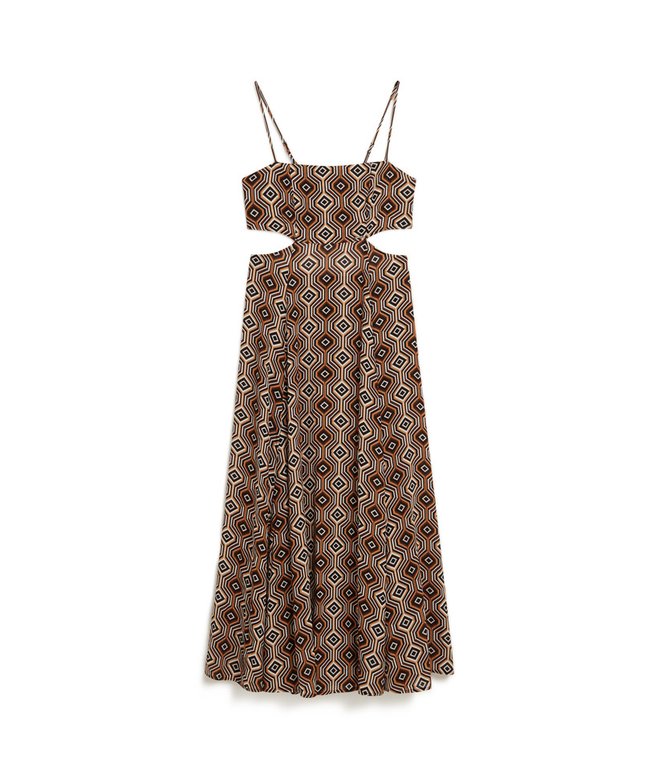Sheered Back Maxi Dress
