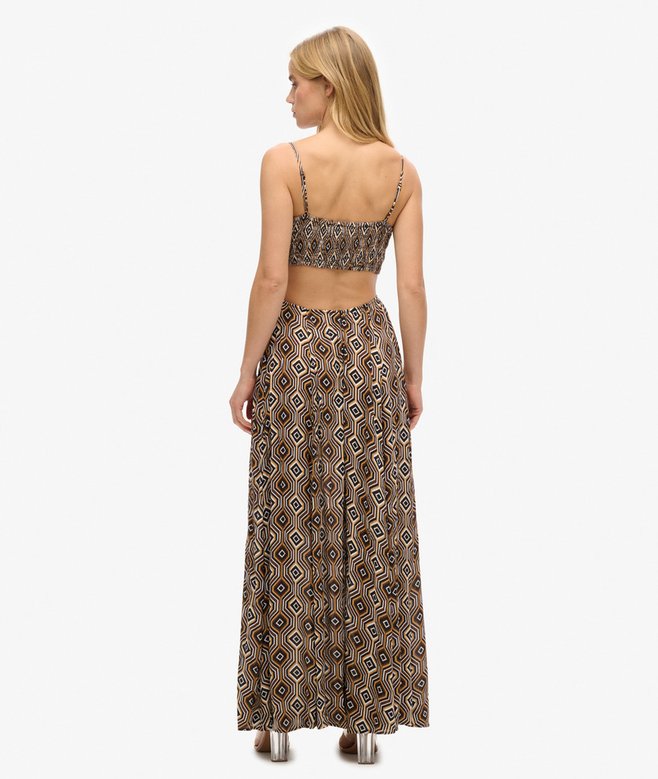 Sheered Back Maxi Dress