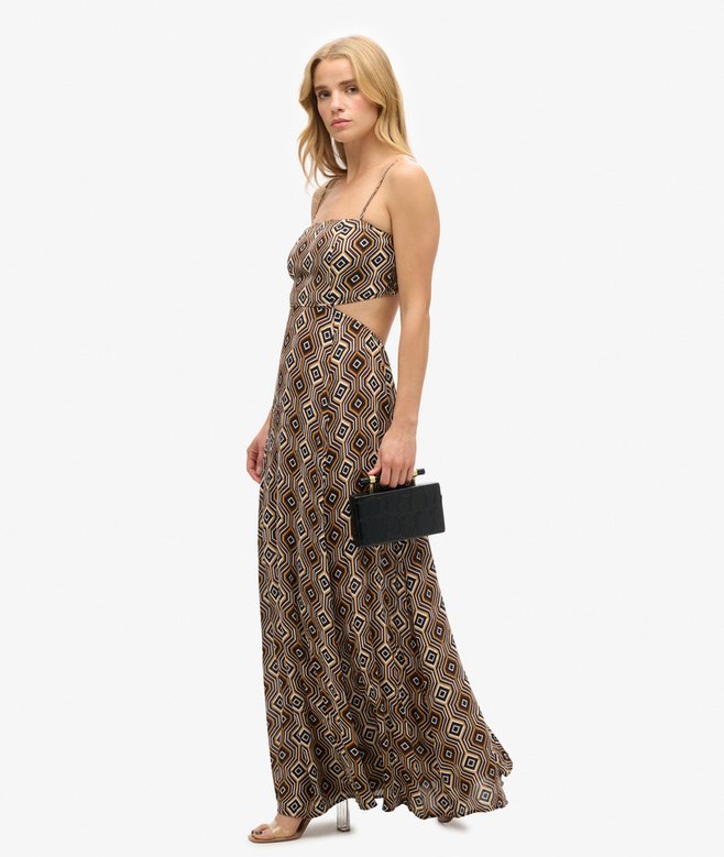 Sheered Back Maxi Dress