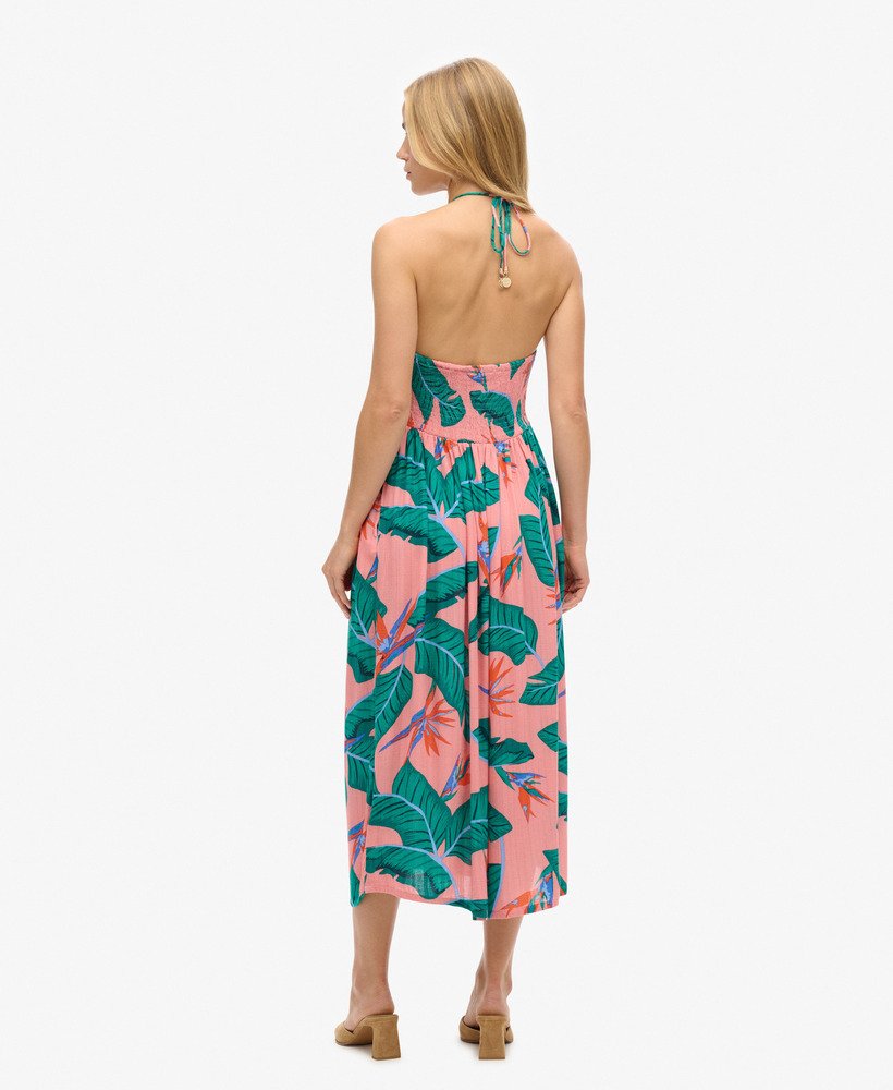 Color Cut Out Midi Dress