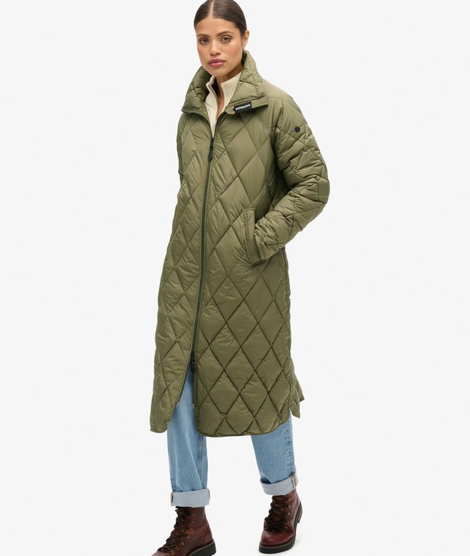 Superlong Quilted Liner Coat